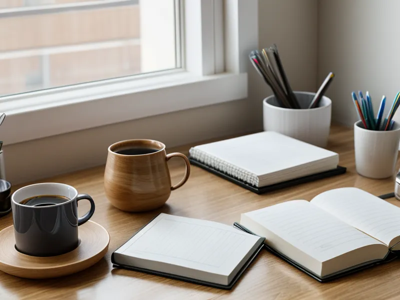 Handwritten notes in a notebook tracking morning joint stiffness and daily progress.