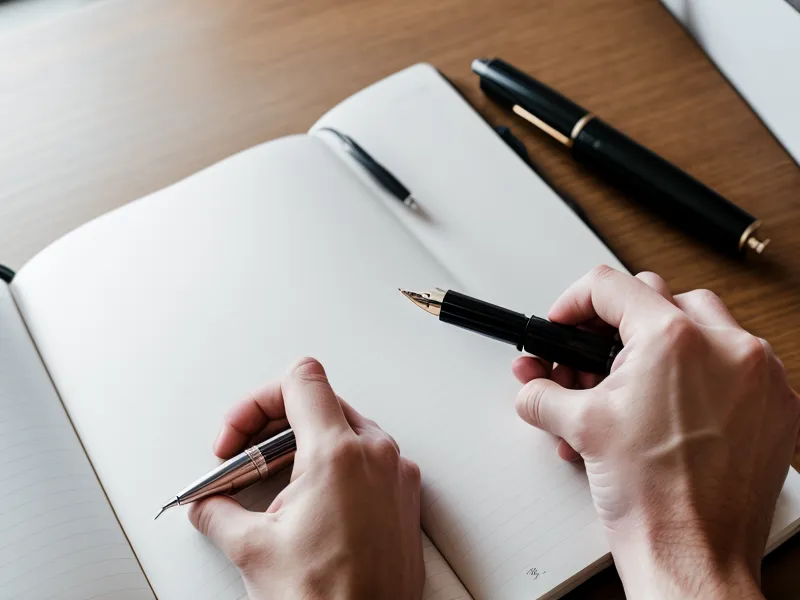 A hand writing in a spiral notebook to track daily joint stiffness scores.