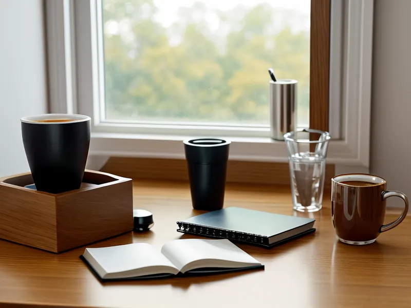 A single joint supplement capsule and a glass of water on a desk.