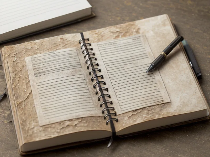 Close-up of a handwritten joint health tracking log next to supplement containers.