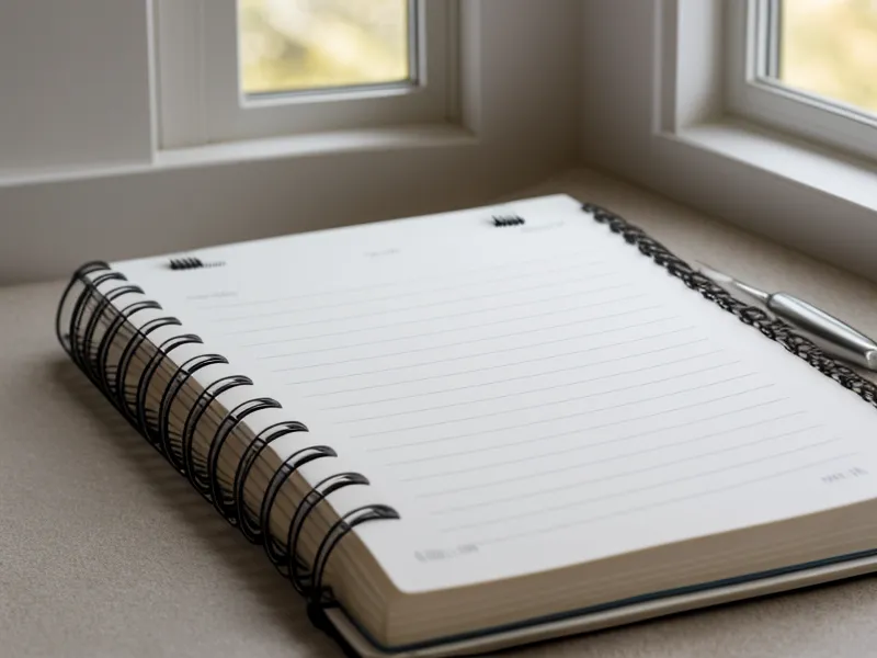 Close-up of a tracking notebook with handwritten notes about joint pain and supplements.