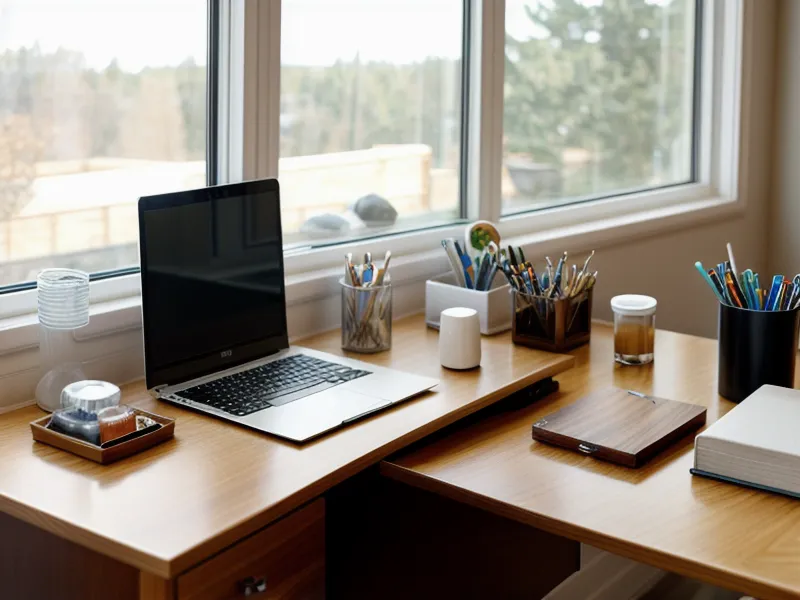 A single joint supplement capsule and a glass of water on a wooden desk.